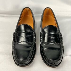 E.T. Wright Black Penny Loafers Sz 10 AA Classic Preppy Dress Shoes